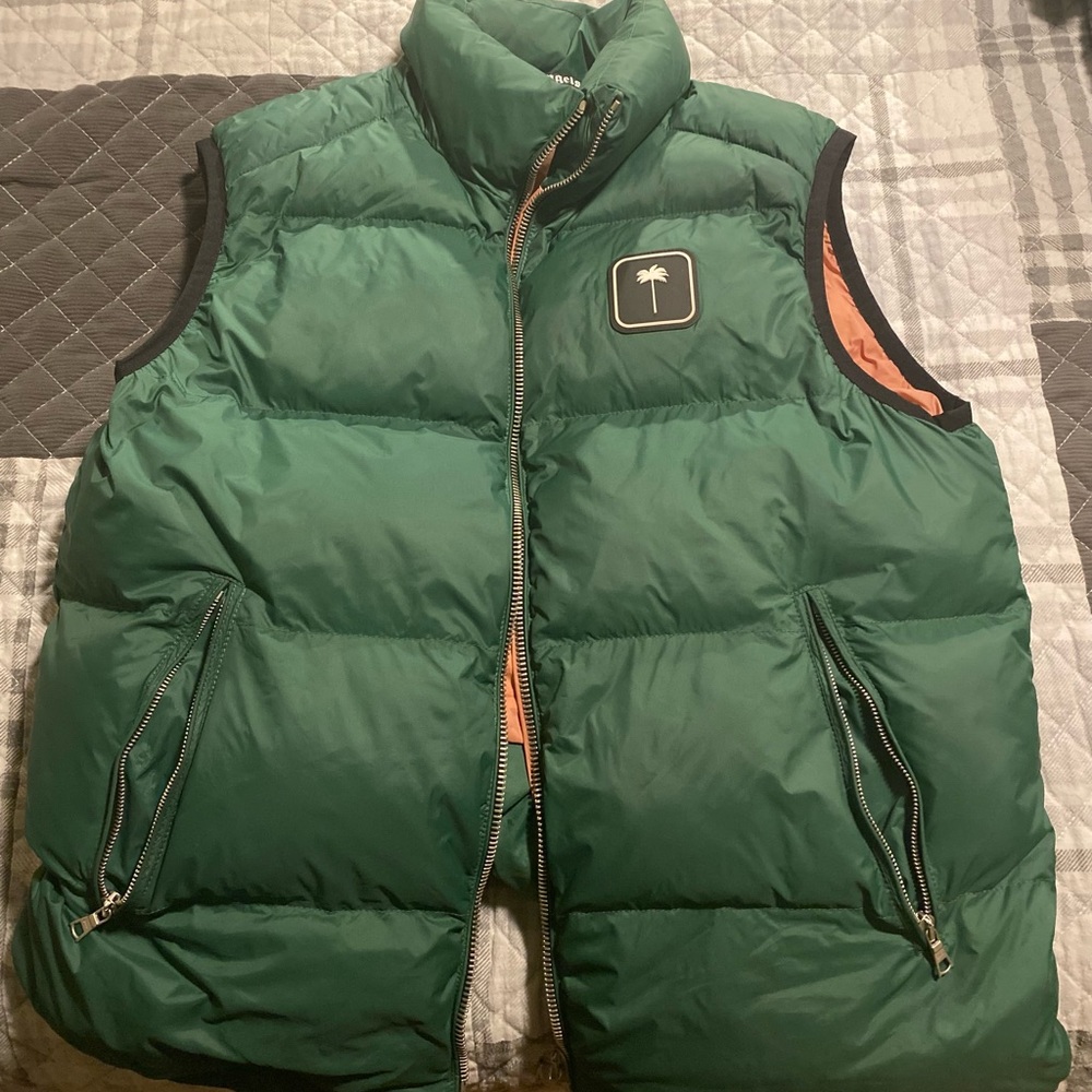 Palm Angels Puffer Vest Green